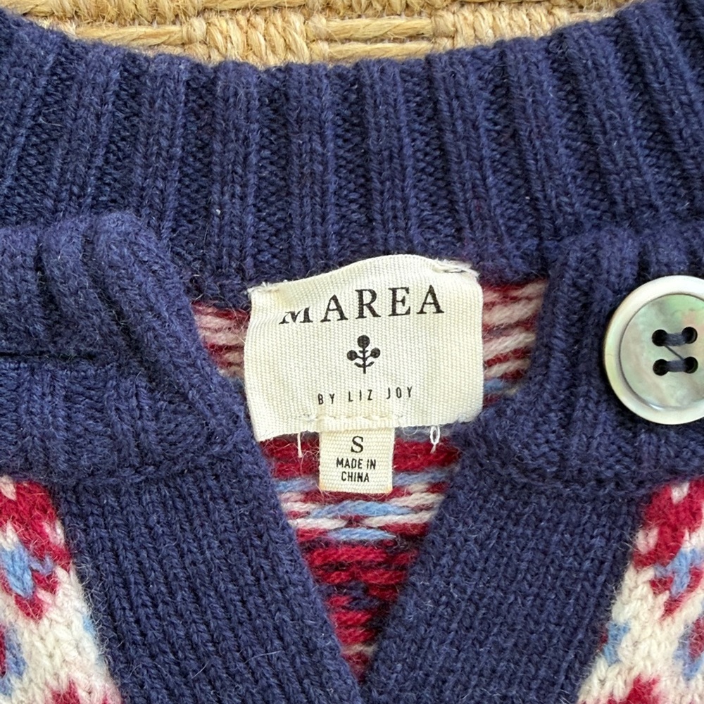 MAREA Louise Fair Isle Cardigan Sweater - Picture 2 of 4